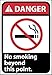 NMC DGA7P, Sign"Danger - No Smoking Beyond." (Pack of 50 pcs)