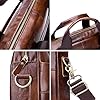 Xieben Leather Shoulder Messenger Bag Briefcase for Men Women Travel Outdoor Business Office Hangbag Laptop Pack Crossbody Sling Pouch Daypack Brown #3