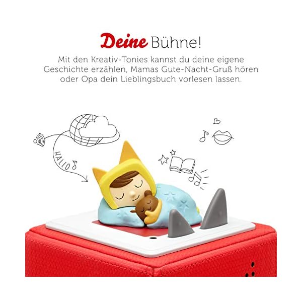tonies Hörfigur für Toniebox, Kreativ Sleepy zum Selbstbespielen, bis zu 90 Minuten Speicher für eigene Aufnahmen… – Bild 3