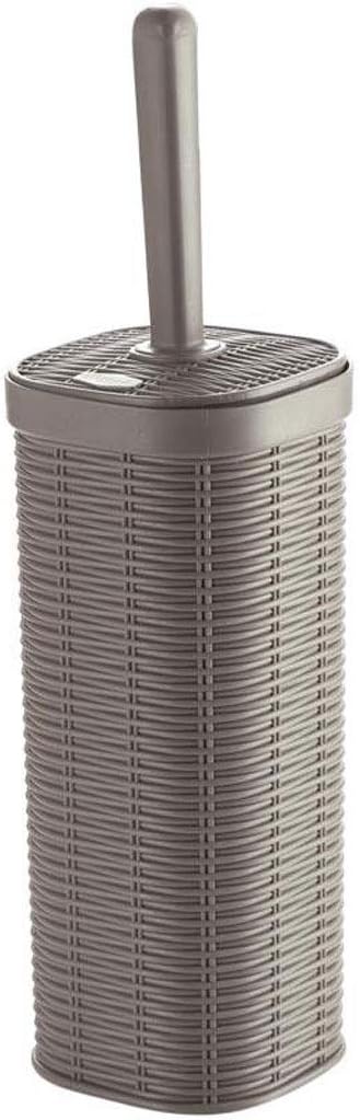 Creative Soft Hair Toilet Brush no Dead Corner Toilet Brush Set Household Toilet Brush Toilet Brush and Holder (Color : Gold) (Brown)