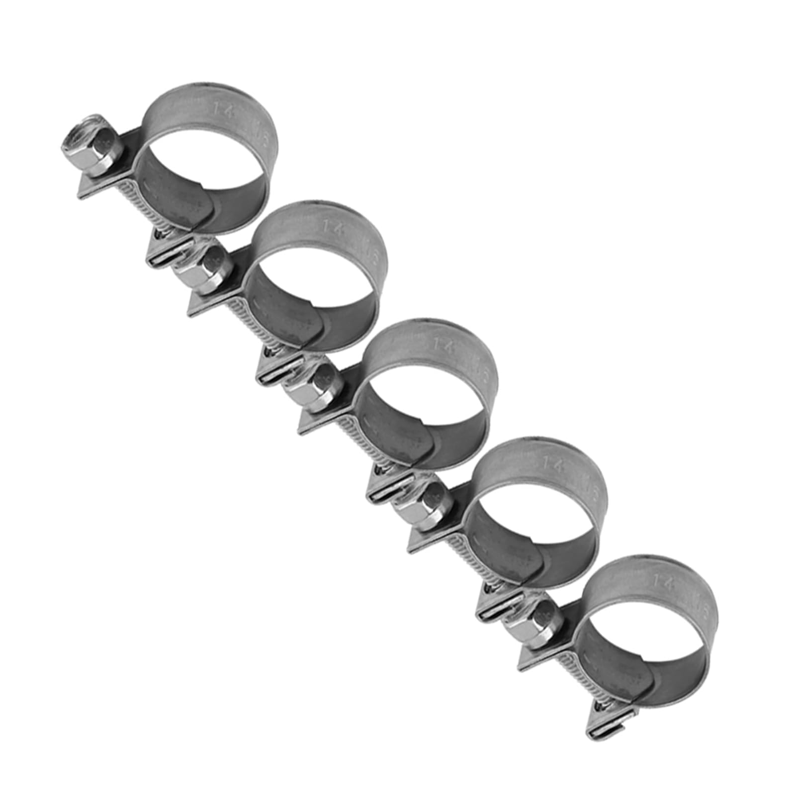Yctze 10-teiliges Edelstahl-Schlauchschellen-Set mit Verstellbarem Durchmesser für Kraftstoff-, Wasser- und Luftschläuche in den Größen 6 Mm Bis 20 Mm (14–16)