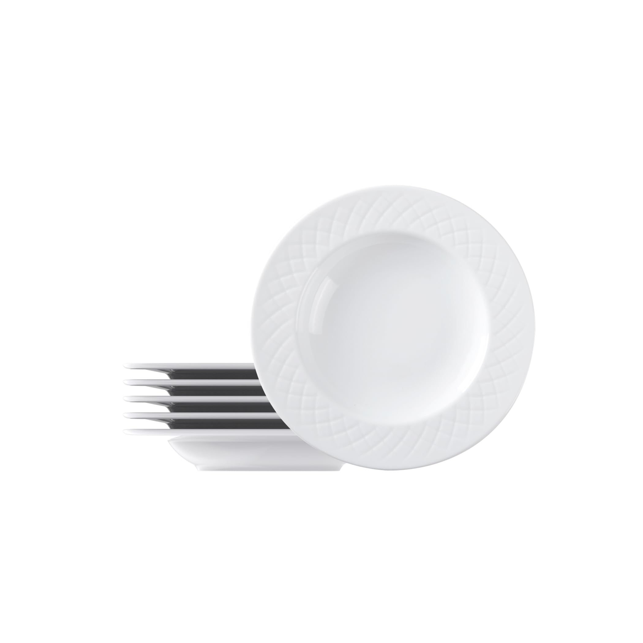 Tramontina Set Piatti Fondi Ingrid in Porcellana Decorata 23 cm 6 Pezzi