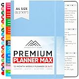 2024 Planner 8.5 x 11 Pro Max - Undated Productivity & Business Planner - Monthly Planner 2024 & Daily Planner 2024-2025 - Brown - A4 - Productivity Store