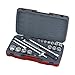 Teng Tools 18 Piece 3/4 Inch Drive 6 Point Metric Regular/Shallow Socket Set (19mm - 50mm) - T3418-6, Silver