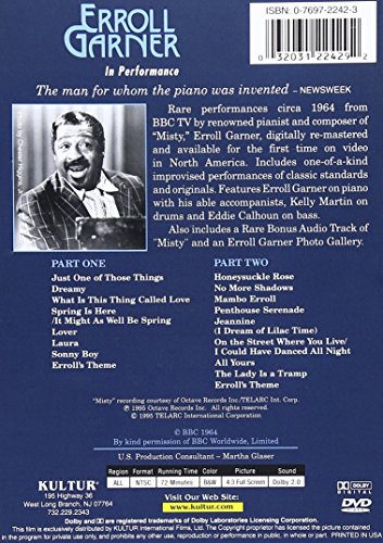 Erroll Garner - In Performance [USA] [DVD], concierto de jazz para reproductor 3