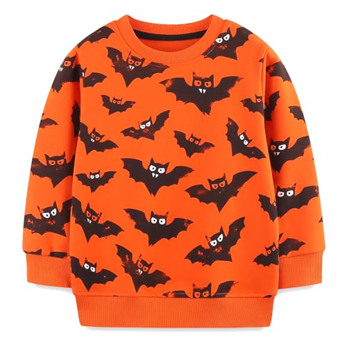 Image of Popshion Toddler Boys Sweatshirt Cotton Lightweight Kids Winter Warm Sweater Crewneck Pullover Tops