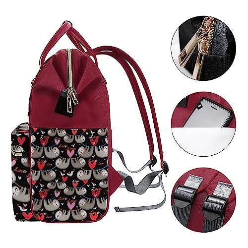 Lovers-Lemurs-Pattern-Diaper-Bag-Portable-Backpack-Mommy-Bag-Travel-Shoulder-Daypack-for-Outdoor-Working-Beach