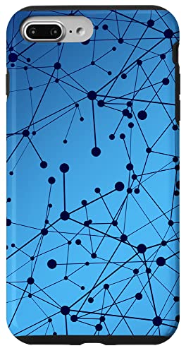 �u���[�J���[�̃l�b�g���[�N�ƃC���^�[�l�b�g�f�U�C���B �X�}�z�P�[�X iPhone 7 Plus/8 Plus �p