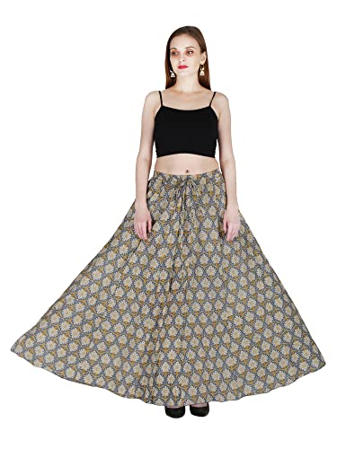 Image of Sttoffa Cotton Printed Women Wear Maxi Long Skirt 40 inch inch Full Length