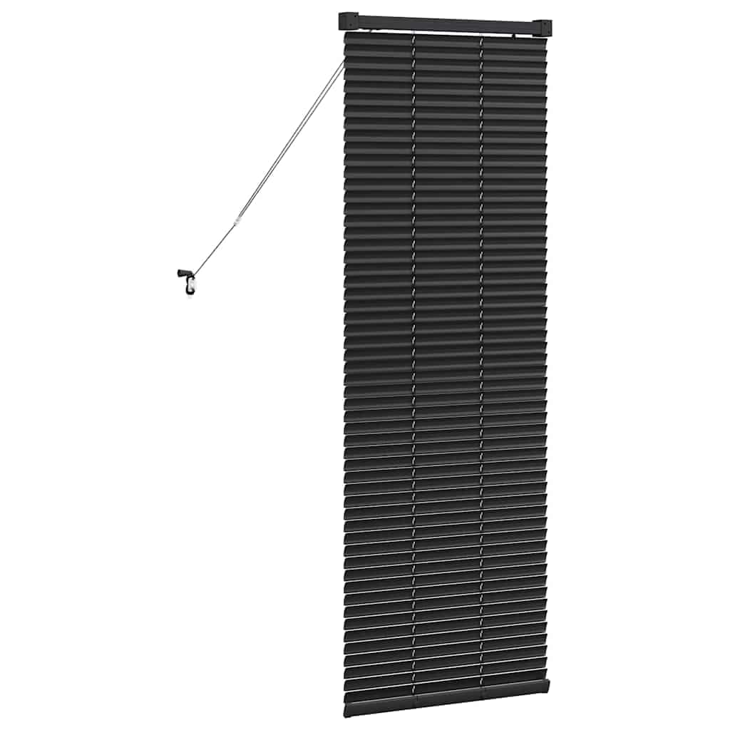 Balkenjalousien Schwarz Aluminium 130 x 45 cm Innen Fenster Sichtschutz Lichtsteuerung Verdunkelung Sonnenschutz für Wohnzimmer Schlafzimmer Büro