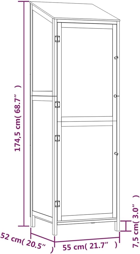 Tidyard Garden Shed, Solid Fir Wood Medium Storage Shed with Lockable Door for Backyard, Garage, Outdoor Tool Storage