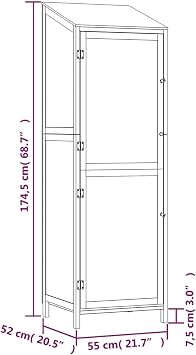 Tidyard Garden Shed, Solid Fir Wood Medium Storage Shed with Lockable Door for Backyard, Garage, Outdoor Tool Storage