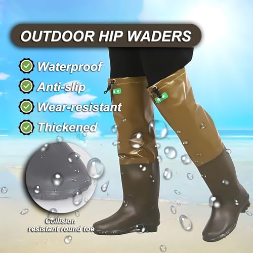 Hip Waders Waders Leves De Quadril Para Homens, Botas De Cano Alto Respiráveis, Waders Para Pesca E