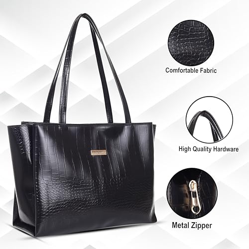 Image of ROSS BROWN Large Capacity Croco Pattern Tote Bags For Womens Big Purses And Handbags Ladies Big | Shoulder Bag