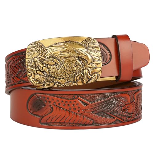 Ceinture en cuir homme motif aigle et boucle de qualité supérieure