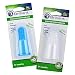 Brilliant Baby Finger Toothbrush - Silicone Gum Massager and Teether Brush for Babies and Toddlers - Kids Love Them, Blue/Clear, 2 Count