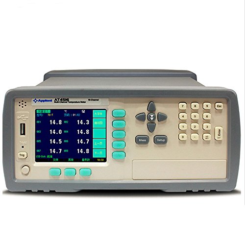AT4516 16 Channels Temperature Recorder Meter for Industry with RS232C and USB Interface LCD Display Thermocouple Data Logger -20℃ to 200℃ thermocouple J/K/T/E/S/N/B