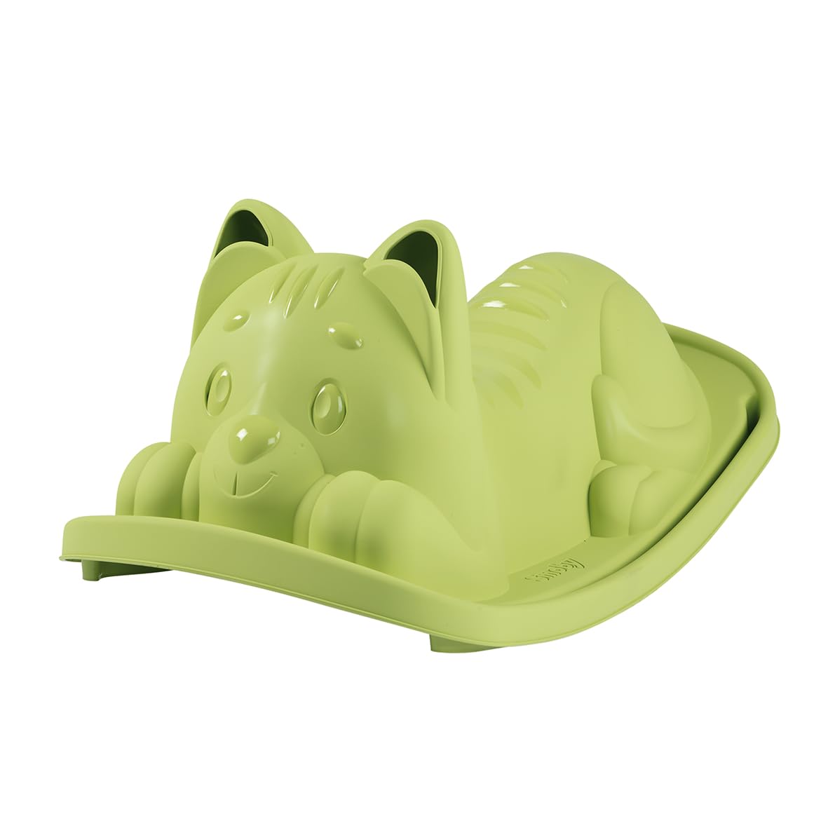 Smoby Life Wippe mit grüner Katze – ergonomische Sitzfläche – Griffe – recyceltes Material – ab 18 Monaten