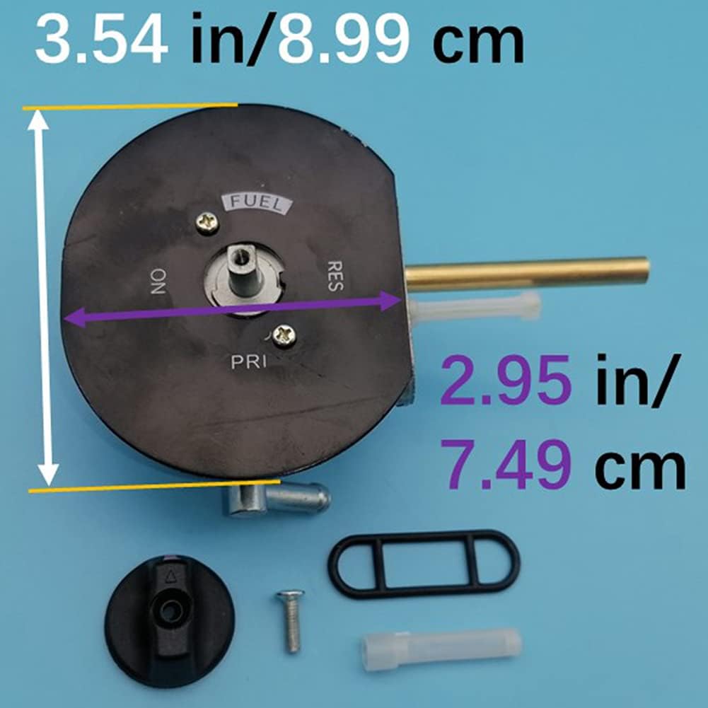 Fuel Cock Petcock Valve Tank Switch Compatible with Suzuki Quadrunner Quad Runner 500 LTF500F LTF 500 F LT F500 44300-09F01 4x4 1998 1999 2000 2001 2002 New Z650