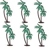 Oasis Supply Twin Coconut Palm Trees Cake Decorating Pick, 4-Inch, 12-Pack