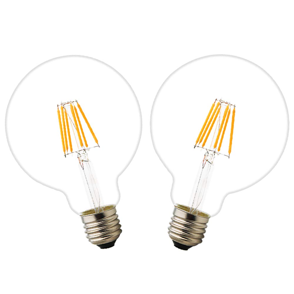 18X E27 Bombillas Edison Retro G95 Bombilla Vintage 6W LED Blanco Cálido 2200k,LED Bombilla Filamento AC 220V