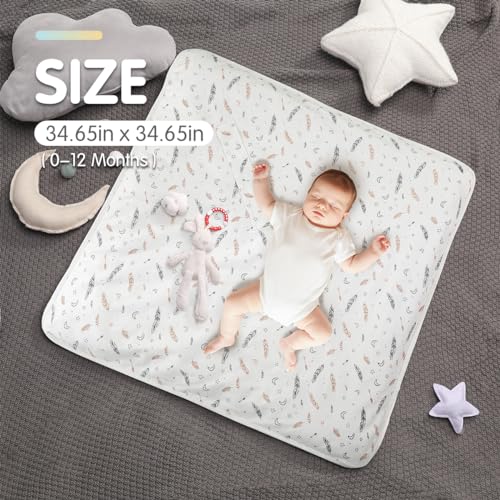 Image of KIDDA Newborn 0-12 Months Baby Swaddle Blanket Multifunctio Boys Girls Cotton Thick Mat Wrap Stroller Sleeping Sacks Infant