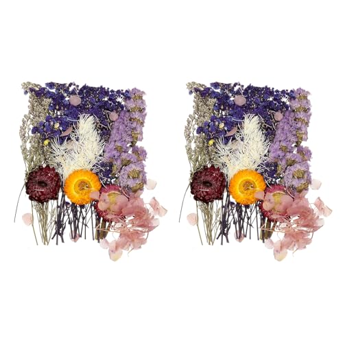 Conjunto de 2 Sets de Flores Secas Naturales miniatura 1