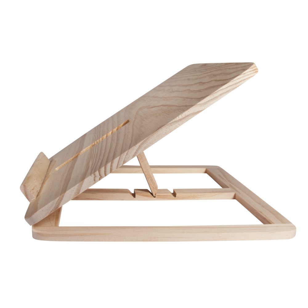 Rayher Leggio da Tavolo Regolabile in Legno Naturale FSC 28x21x3,4 cm per Libri Tablet iPad
