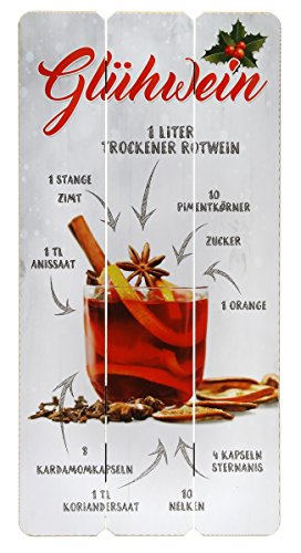 Geschenkestadl 3069932 Holzbild Rezept für Mixgetränke B 30 cm x H 60 cm (Glühwein) Geschenkestadl 3069932 Holzbild Rezept für Mixgetränke B 30 cm x H 60 cm (Glühwein)