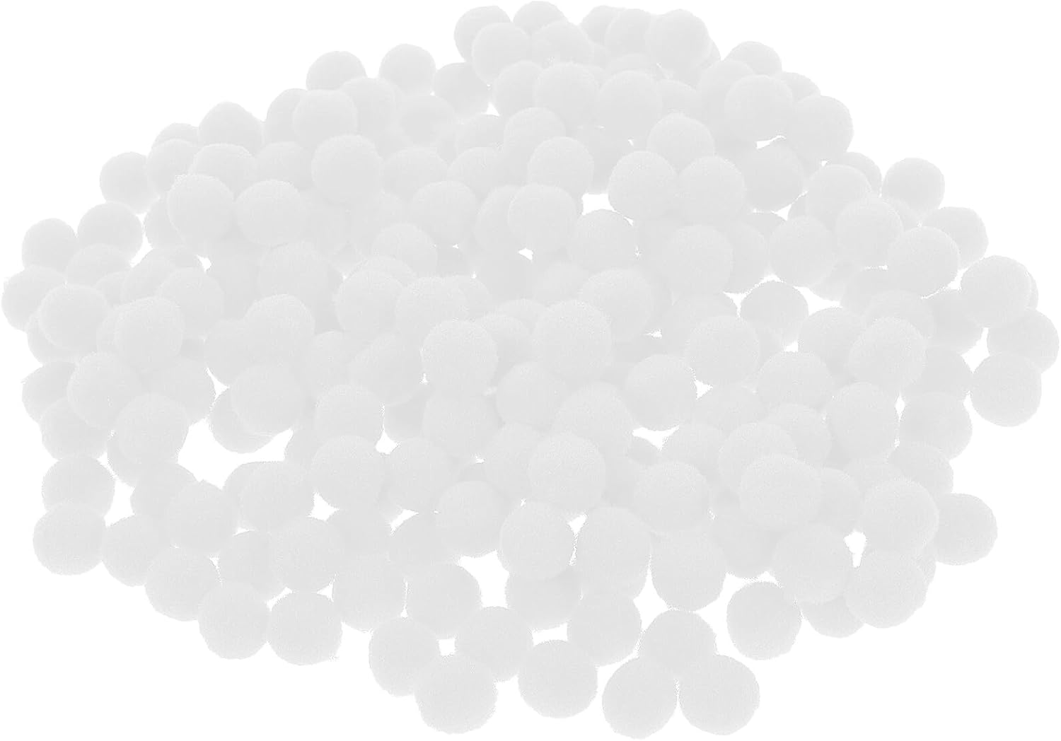 PRETYZOOM 500pcs White Pom Pom Balls Multipurpose Fluffy Crafting for DIY Clothing Hat Shoe Decoration Arts Crafts Supplies