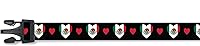 Vista 1 de Collar de perro de México I Love Mexico Estilo Martingala Negro Bandera de México para perros grandes Fabricado en Nueva Jersey, Estados
