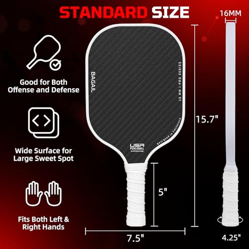 Image of BAGAIL Pickleball Paddles Set of 4 - White