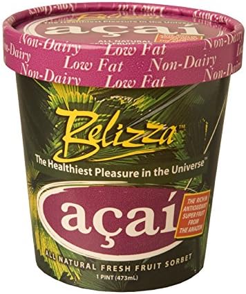 Belizza Acai Sorbet, 8 pint, 16 Oz Cup (Pack Of 8)