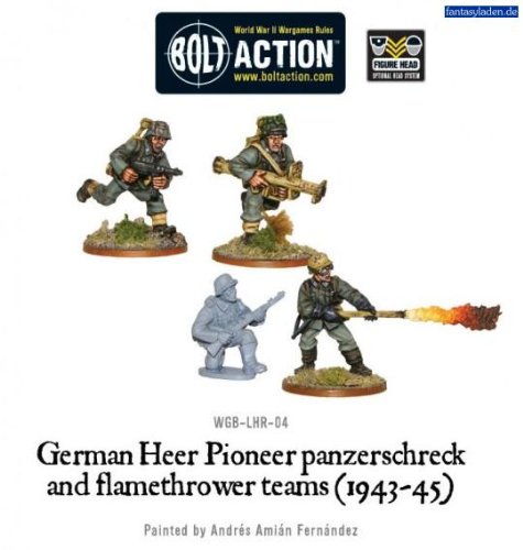 German Heer Pioneer Panzerschrek Flame pour contrer les blindés en wargame