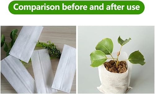 Miniatura 4 de 200pcs Biodegradable Semilla Vivero Bolsas de Plantas No Tejidas Bolsas de Cultivo Bolsas de Plántulas de Tela Macetas Plantas Bolsa para el Hogar