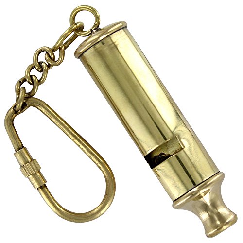 Armory Replicas Heritage Brass Scout Guide Whistle Keychain