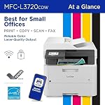 Brother MFC-L3720CDW Imprimante numérique tout-en-une couleur sans fil avec copie, numérisation et fax, et impression mobile