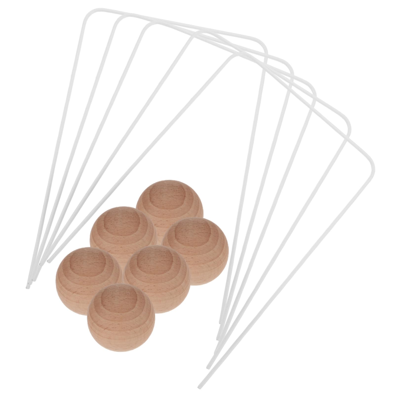 Didiseaon Set de Croquet Infantil 1 Juego con Bolas de Madera y Portillos