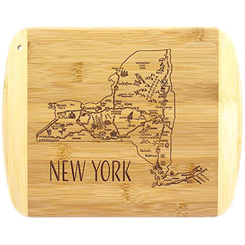 Image of Totally Bamboo A Slice of Life New York Engraved Map Cutting Board