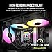 Corsair iCUE AF120 RGB Elite 120mm PWM Triple Fan Kit - Eight RGB LEDs Per Fan - AirGuide Technology - Fluid Dynamic Bearing - Zero RPM Fan Mode - Included iCUE Lighting Node CORE Controller - Black
