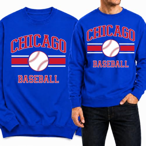 Wild Bobby Hometown Fan Team Pride Baseball Sweatshirt Unisex Crewneck Sports Fan Baseball Sweater Crewneck Sweatshirt Game Day Apparel Gift Chicago Royal Medium