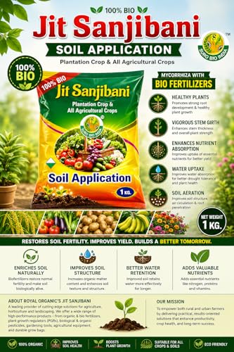 Image of Jit Sanjivani 100% Bio Fertiliser for Plantation Crop and All Agricultural Crops, Soil Application, 1 kg