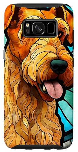 Galaxy S8 Airedale Terrier Dog Stained Glass Case