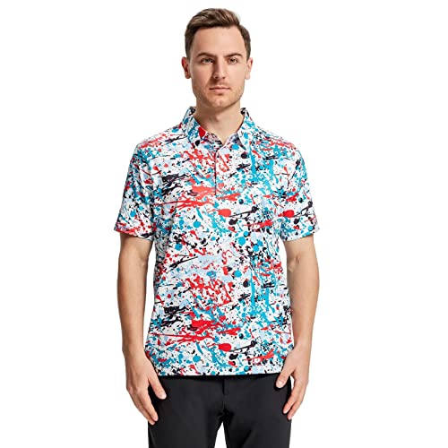 G Gsfmp Golf Shirts For Men Quick Dry Performance Moisture Wicking Short Sleeve Print Men's Polo Shirt #TOP1
