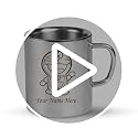 Image of SAVRI Personalized Stainless Steel Mug for Kids with Customized Name Engraved & Cartoon Design | 220 ml Double Wall Insulated Mug for School, Milk, Juice & Water (Doremon)