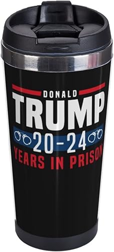 Miniatura 2 de Traitor Trump Is Going To Jail - Taza de café de acero inoxidable de doble pared térmica para bebidas frías y calientes