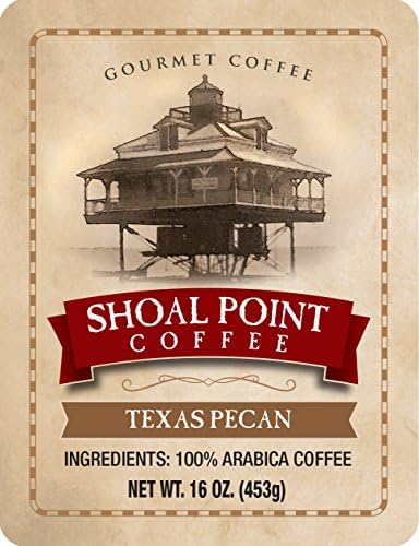 Texas Pecan Gourmet Ground Medium Roast Coffee 100% Arabica Coffee Beans 16 oz.