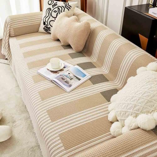Correa de sofá grande con borlas decorativas - Manta de sofá transpirable lavable - Funda suave para sofá - Ideal para sofá