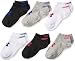 Under Armour Girls Essential No Show Socks (6 Pack), White/Gray/Black, Youth Large