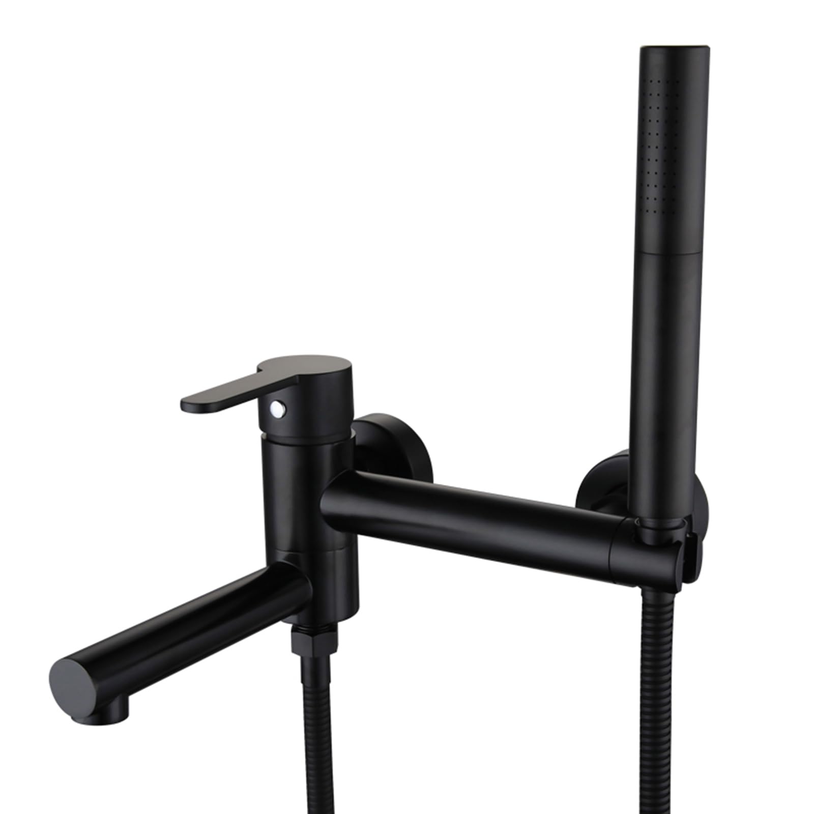 Grifos Mezcladores de Baño - Rubinetto da bagno con doccetta girevole a 360°, design moderno, colore: nero